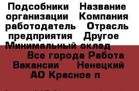 Подсобники › Название организации ­ Компания-работодатель › Отрасль предприятия ­ Другое › Минимальный оклад ­ 15 000 - Все города Работа » Вакансии   . Ненецкий АО,Красное п.